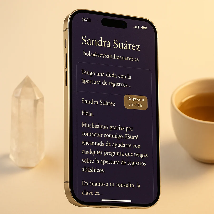 Soporte por email con Sandra